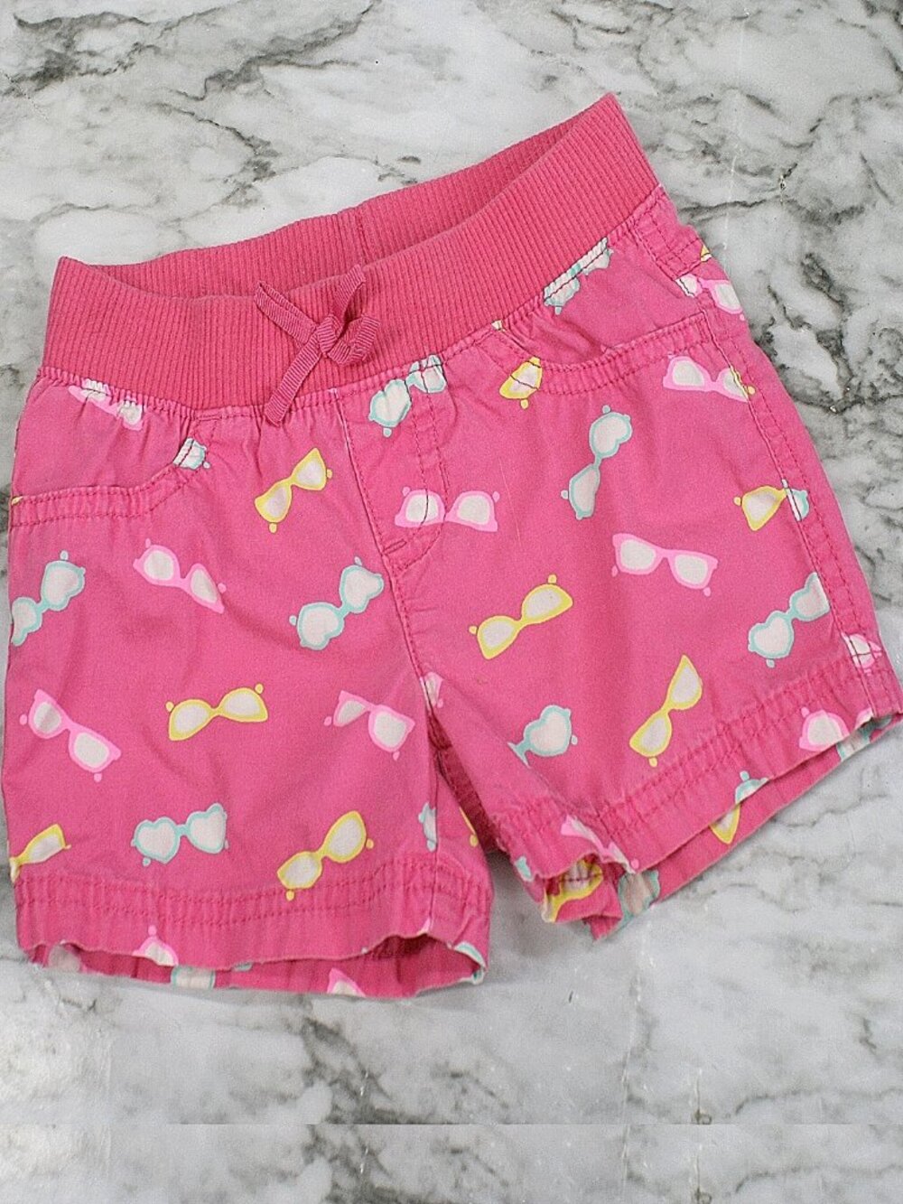 JUMPING BEANS Kids Shorts Summer Pink Sunglasses Colorful Girls Beach 2T